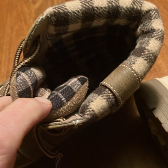 Anjou Femme flannel lined leather lace up boots size 6 - Picture 8 of 13